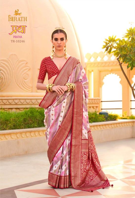 Trirath Pratha Silk Printed Fancy Surat Saree Market Wholesale address