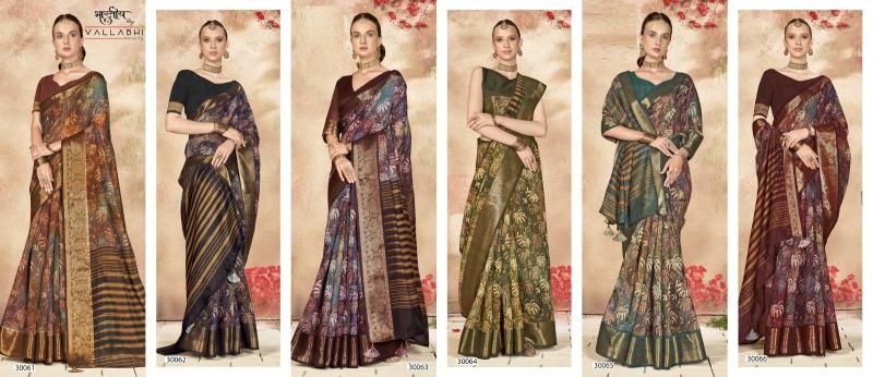 Vallabhi Anuprabha Vol 7 Linen Printed Saree Store Wholesale in Surat Online