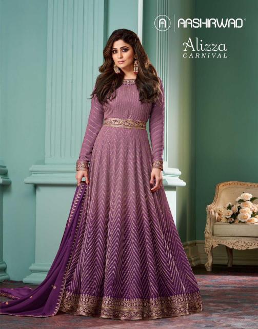 Aashirwad Alizza Carnival semi stitched anarkhali kurtis online india