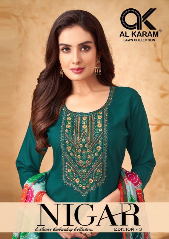 Alkaram Nigar Vol-03 – Karachi Dress Material - Wholesale Catalog