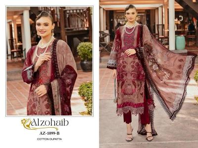 Alzohaib Az 1099 Chiffon Dupatta Pakistani Suits Wholesale Catalog