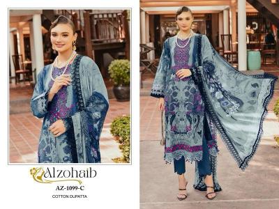 Alzohaib Az 1099 Chiffon Dupatta Pakistani Suits Wholesale Catalog