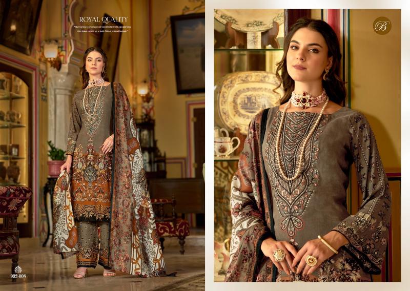 Belliza Dilshad wholesale embroidery pakistani dress materials sanwari