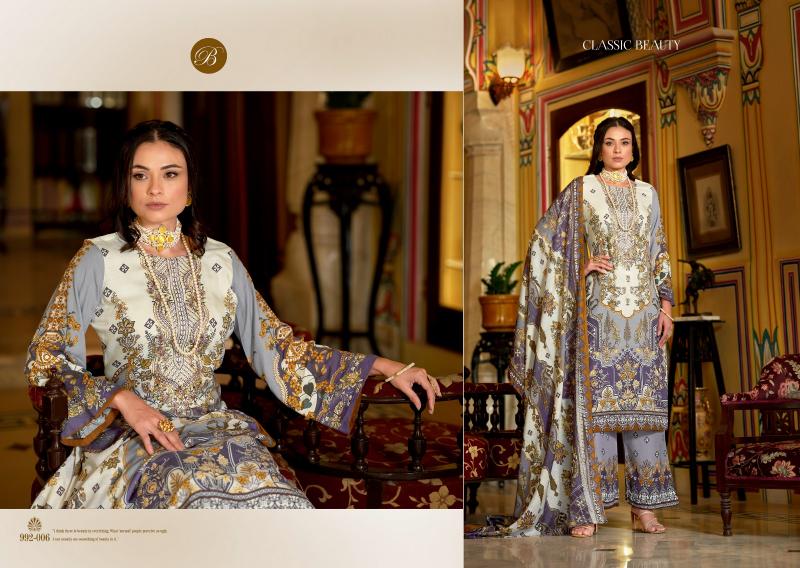 Belliza Dilshad wholesale embroidery pakistani dress materials sanwari