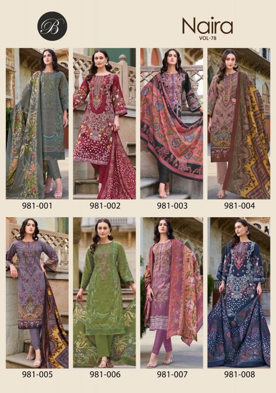 Belliza Naira Vol 78 Cotton wholesale dress.material delhi