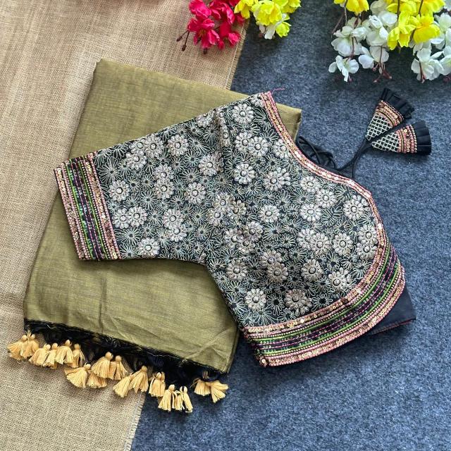 Blousewala HK7 khadi cotton sarees online india