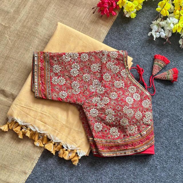 Blousewala HK7 khadi cotton sarees online india