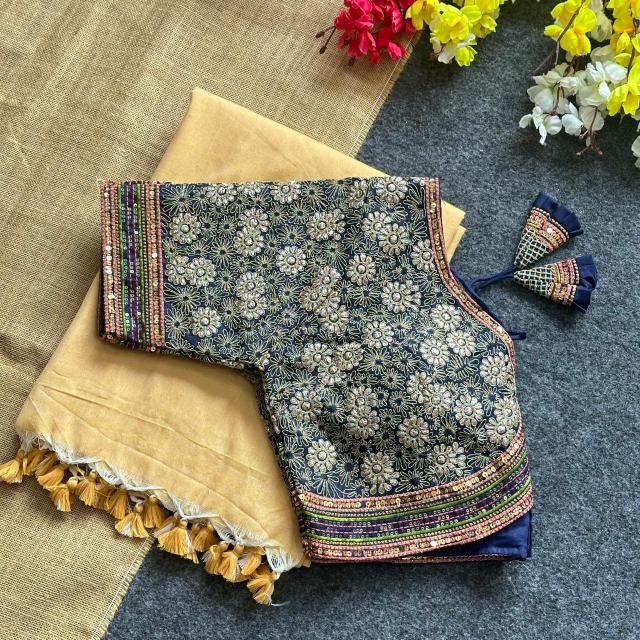 Blousewala HK7 khadi cotton sarees online india