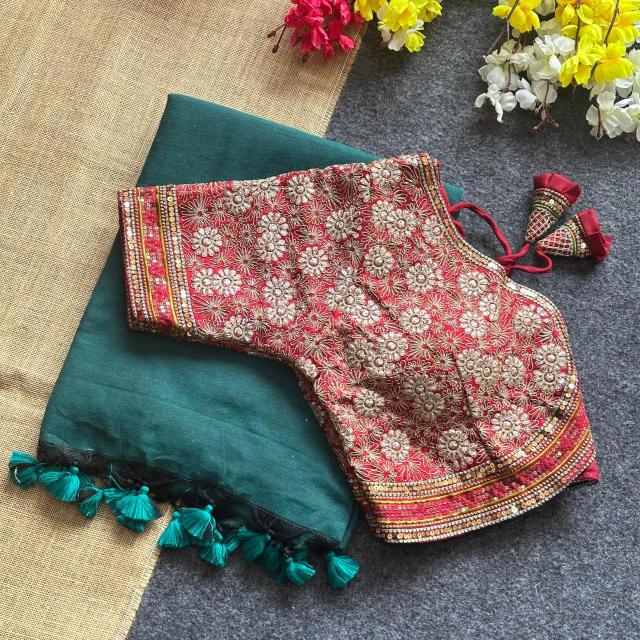 Blousewala HK7 khadi cotton sarees online india