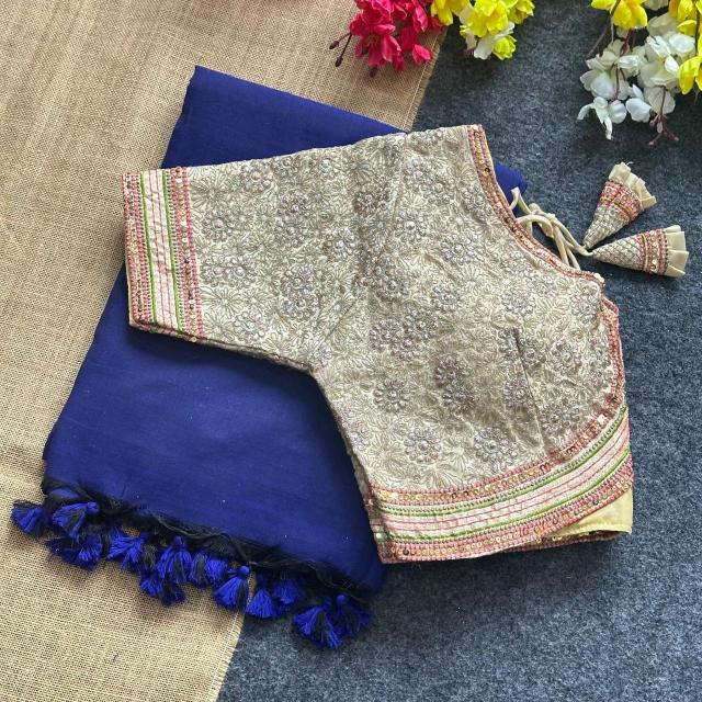 Blousewala HK7 khadi cotton sarees online india