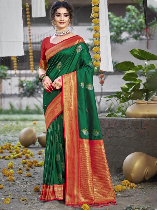 Bunawat Nirmala Silk latest silk saree styles for marriage india south