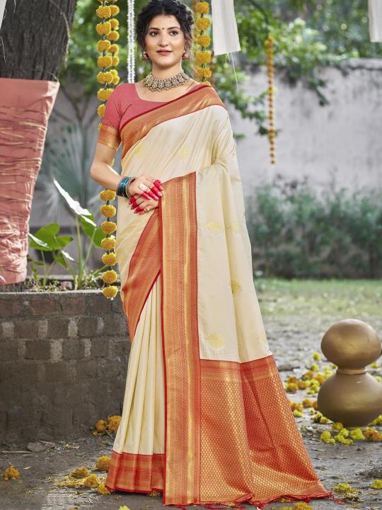 Bunawat Nirmala Silk latest silk saree styles for marriage india south