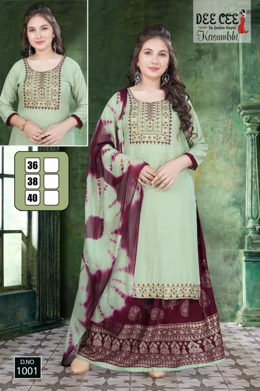 Deecee Kasumbhi kurti and skirt set online india