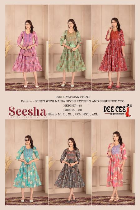 Deecee Seesha selling india kurtis in foreign countries