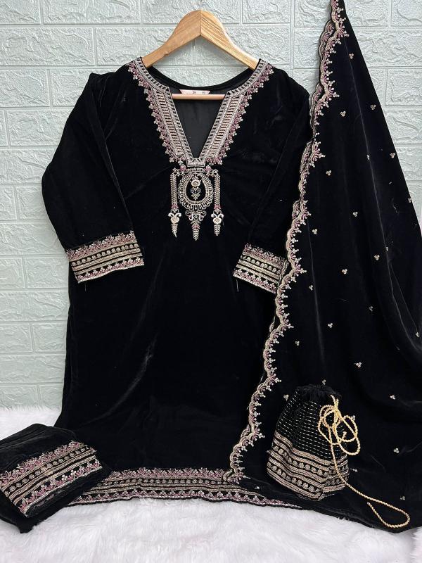 Deepsy 105 ABC Velvet with heavy embroidery Salwar Kameez Wholesale Catalog