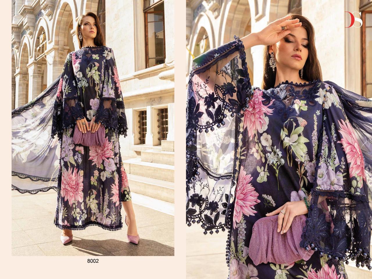 Deepsy Maria B MPrint 24 Vol 4 Ciffon Dupatta Pakistani Suit Wholesale Catalog