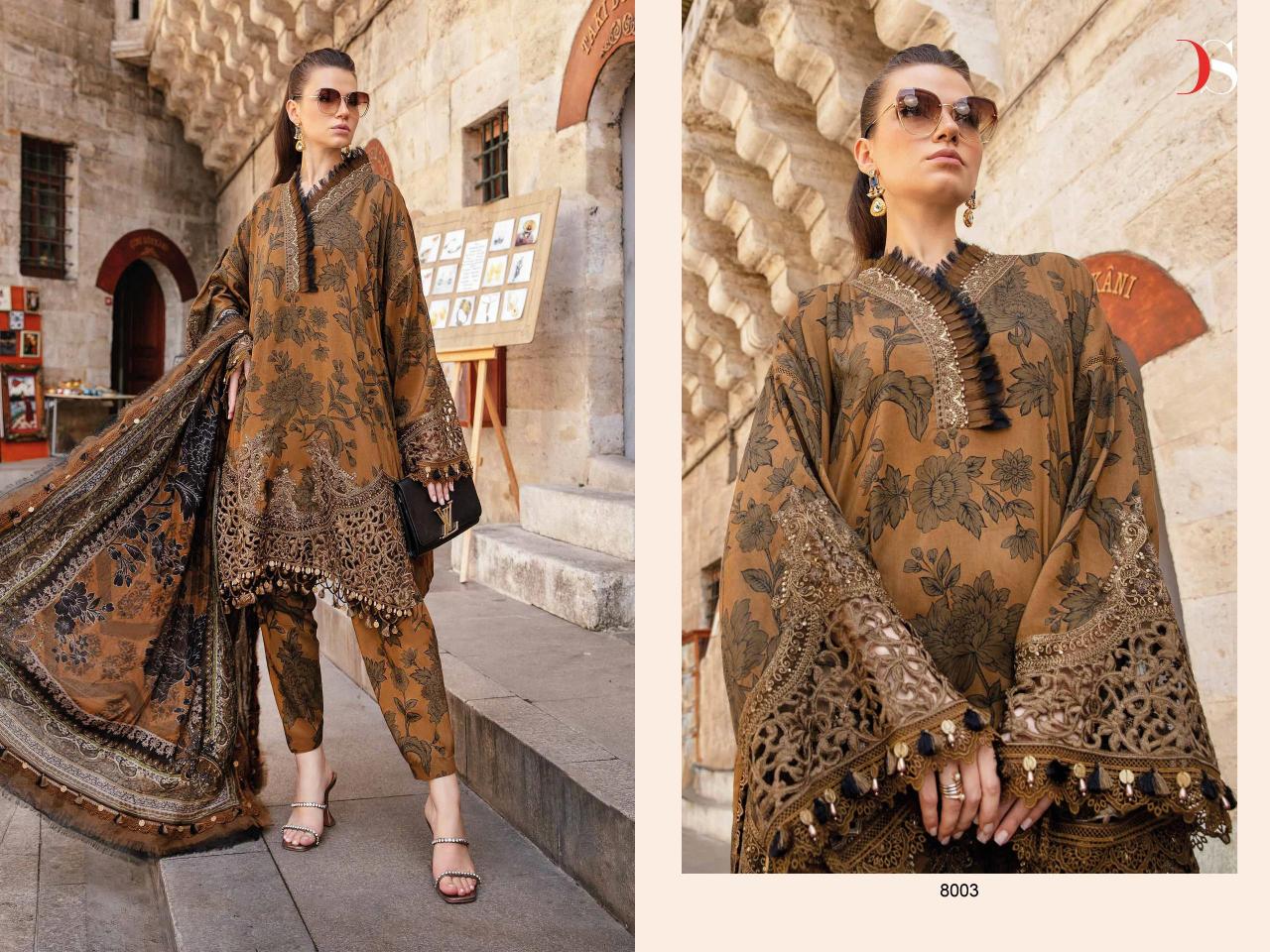 Deepsy Maria B MPrint 24 Vol 4 Ciffon Dupatta Pakistani Suit Wholesale Catalog