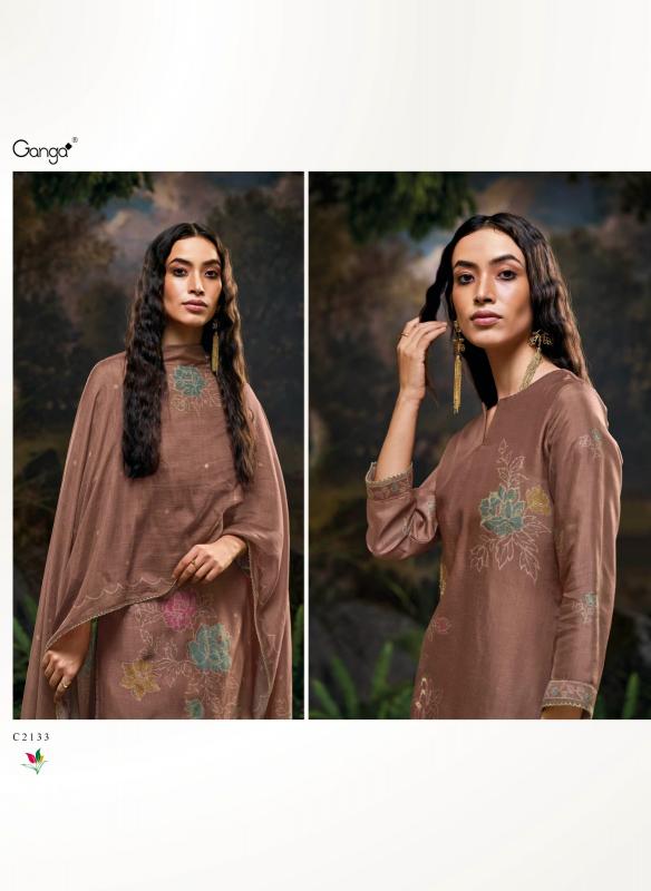 Ganga Nainsi Pure Bemberg Russian Salwar Kameez Wholesale Catalog