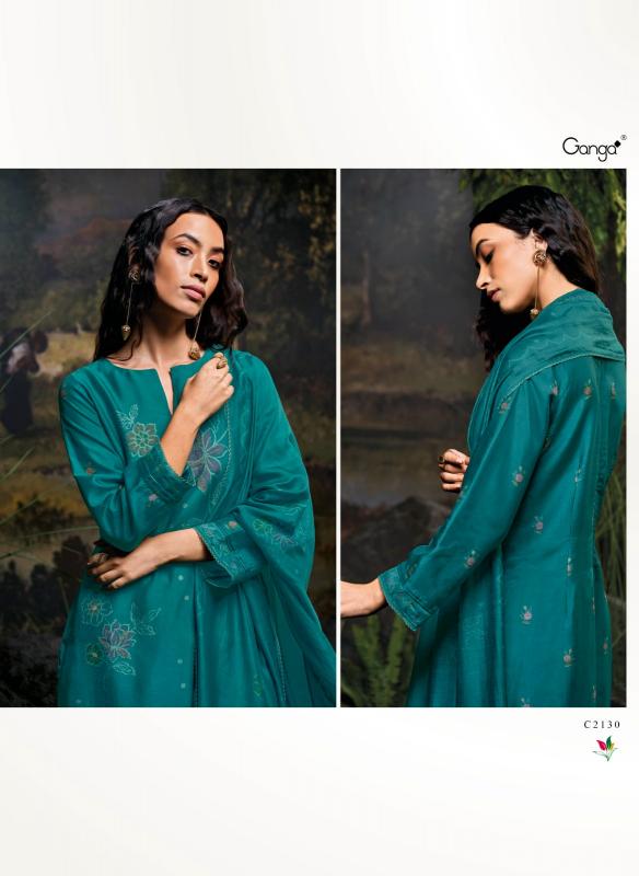 Ganga Nainsi Pure Bemberg Russian Salwar Kameez Wholesale Catalog