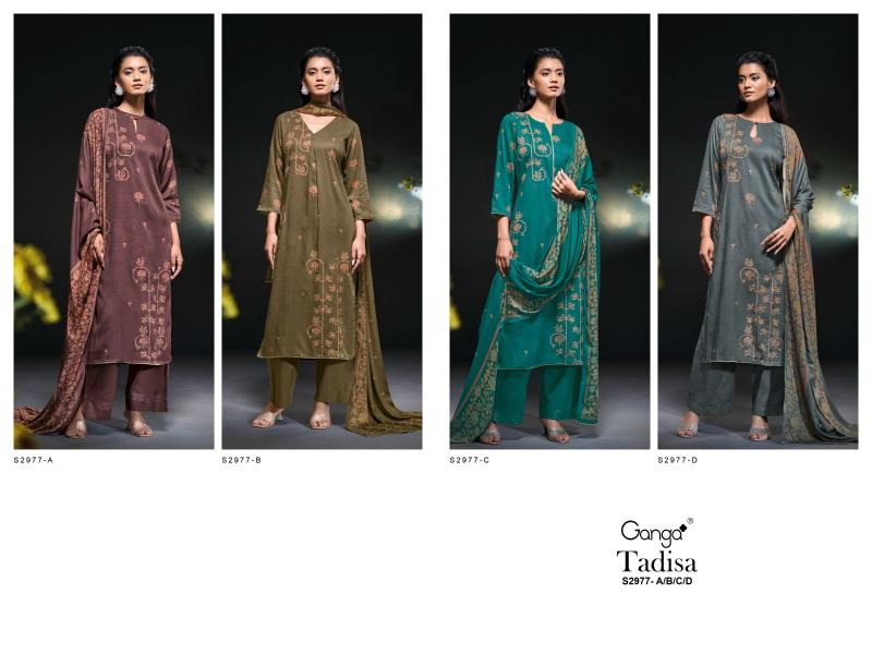 Ganga Tadisa 2977 Premium Pure Pashmina Dobby Salwar Kameez Wholesale Catalog