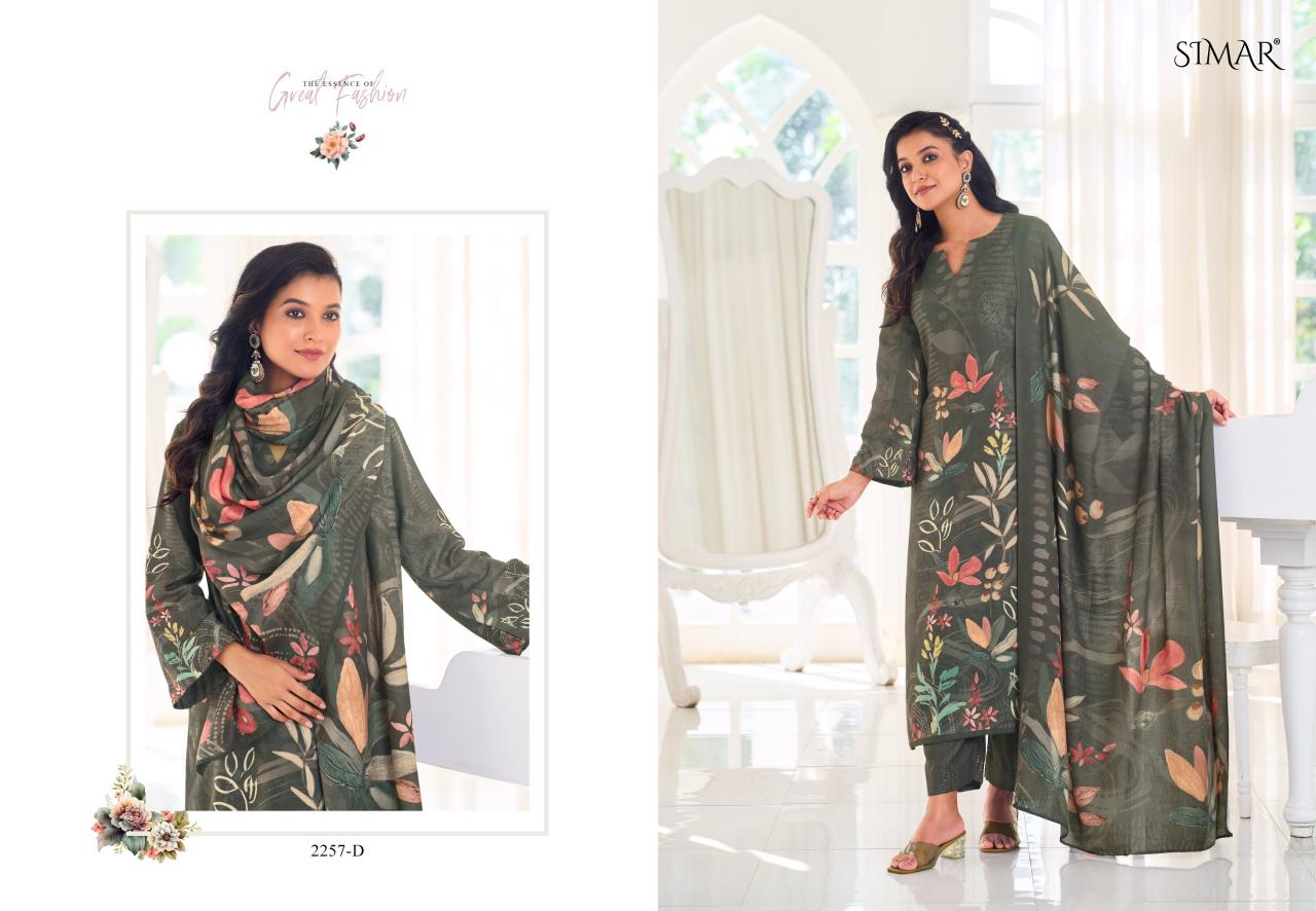 Glossy Simar Dilkhush Pure Pashmina Digital Print Salwar Kameez Wholesale Catalog