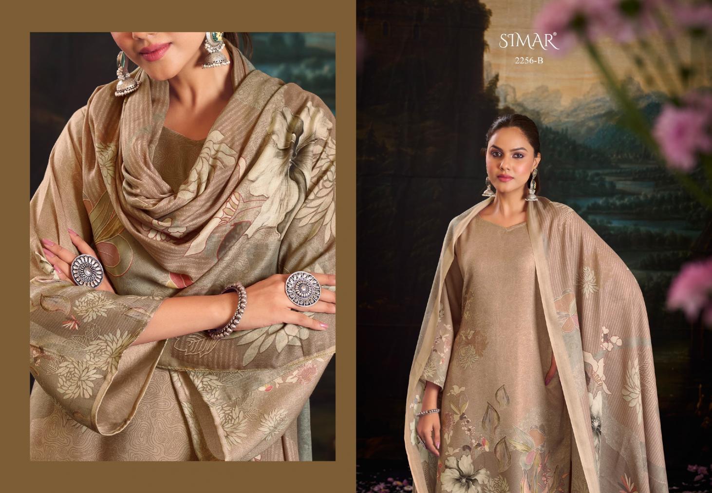 Glossy Simar Inaaha Pashmina Digital Printed Salwar Kameez Wholesale Catalog