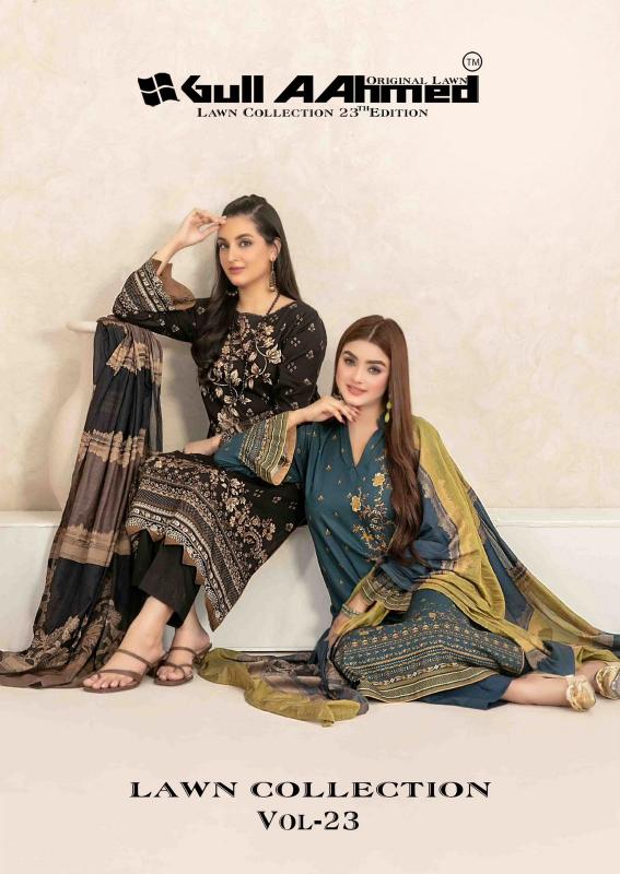 Gull Aahmed Lawn Vol-23 – Karachi Dress Material - Wholesale Catalog