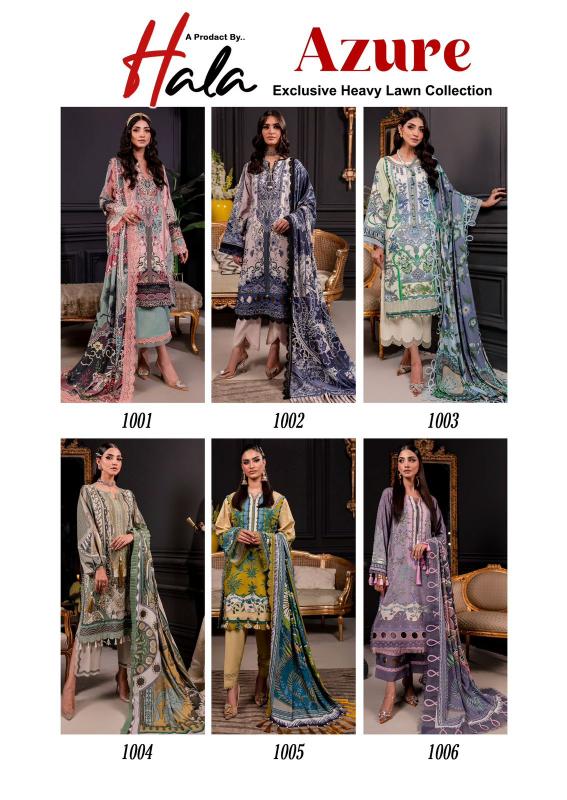 Hala Azure Vol 1 Cotton Printed Pakistani Suit Wholesale Catalog