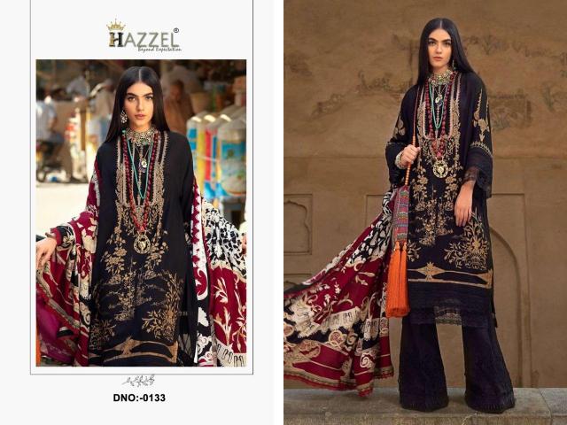 Hazzel Sana Safinaz 2022 Chiffon Dupatta Pakistani Suits Wholesale Catalog