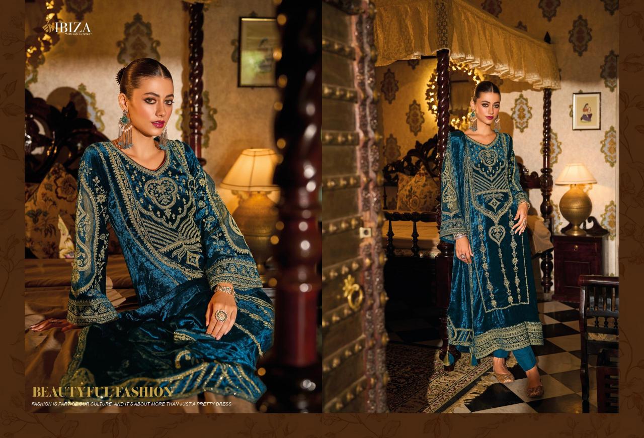 Ibiza Dupika Pure Viscose Velvet Salwar Kameez Wholesale Catalog