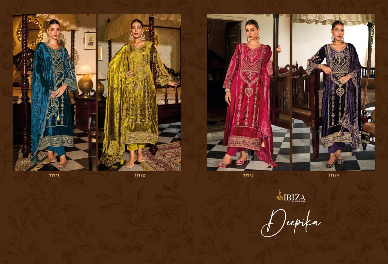 Ibiza Dupika Pure Viscose Velvet Salwar Kameez Wholesale Catalog