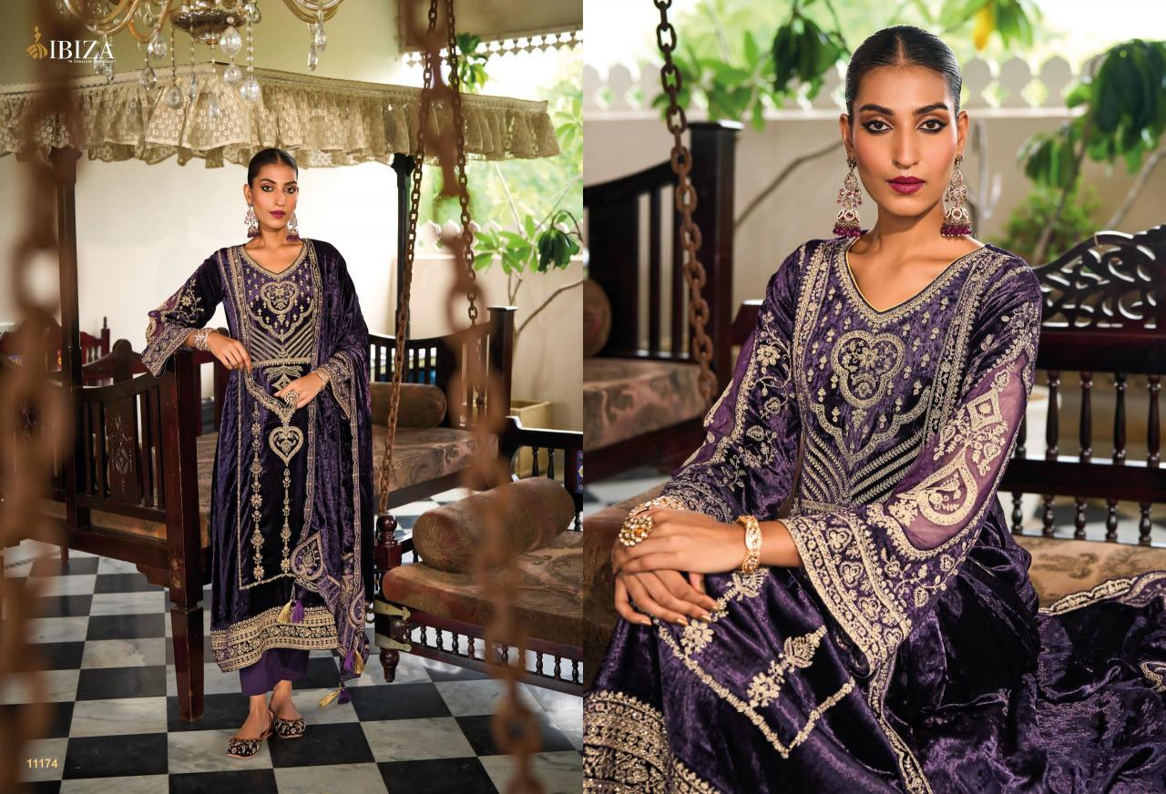 Ibiza Dupika Pure Viscose Velvet Salwar Kameez Wholesale Catalog