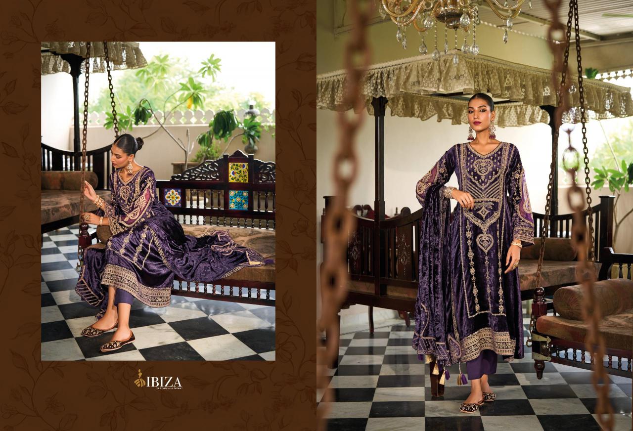 Ibiza Dupika Pure Viscose Velvet Salwar Kameez Wholesale Catalog