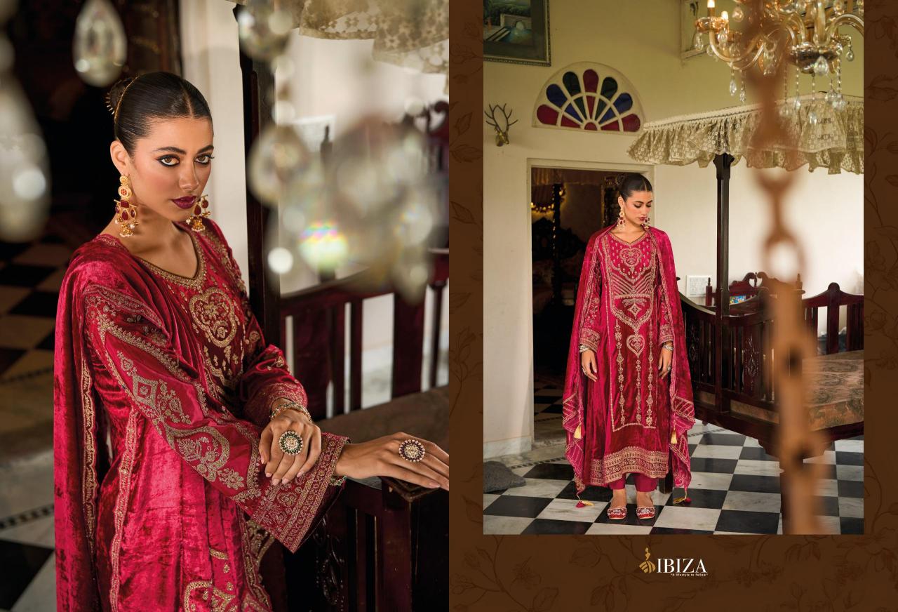 Ibiza Dupika Pure Viscose Velvet Salwar Kameez Wholesale Catalog