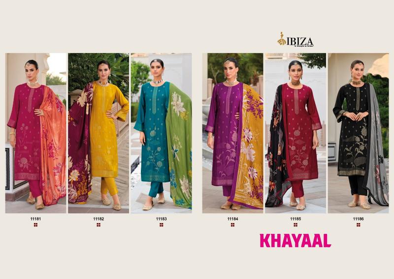 Ibiza Khayaal Pure Viscose Pashmina Jaquard Salwar Kameez Wholesale Catalog