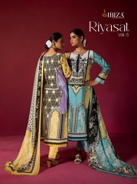 Ibiza Riyasat Vol 5 Pure Bemberg Muslin Digital Printed Salwar Suits wholesale catalog