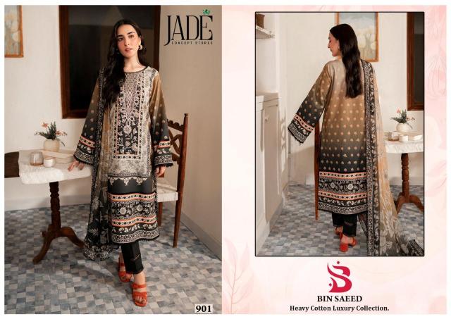 Jade Bin Saeed Vol 9 Heavy Cotton Pakistani Suits Wholesale Catalog