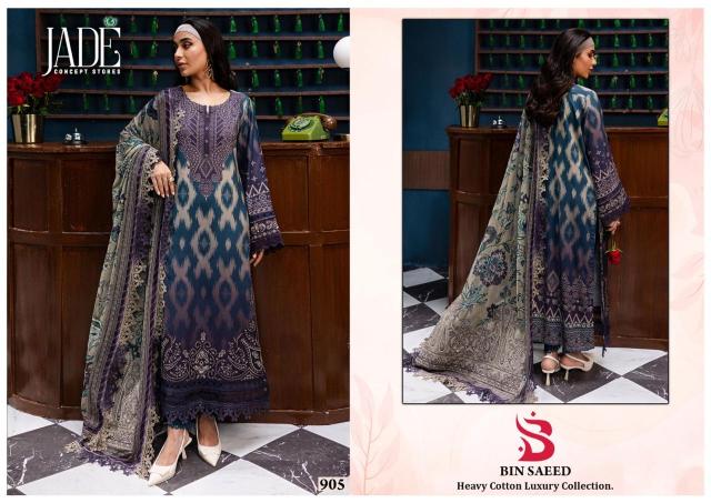 Jade Bin Saeed Vol 9 Heavy Cotton Pakistani Suits Wholesale Catalog