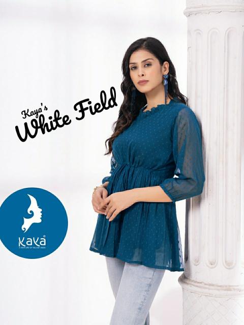 Kaya White field Western Dress Wholesale Catalog