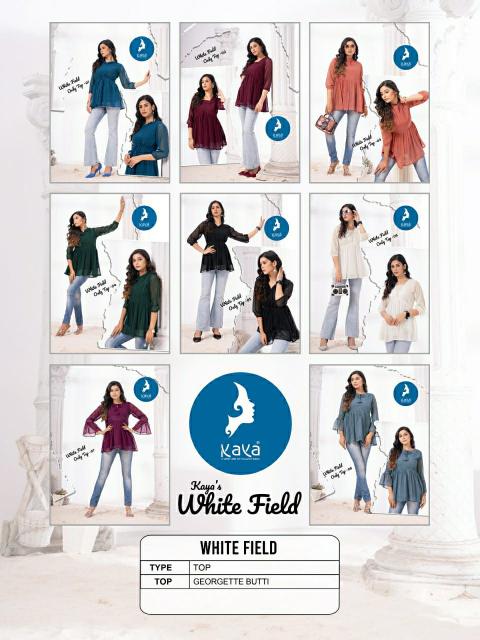 Kaya White field Western Dress Wholesale Catalog