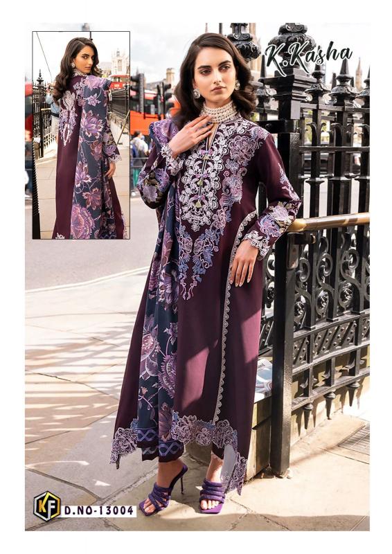 Keval K Kasha Vol 13 Luxury Heavy Cotton Pakistani Suits Wholesale Catalog