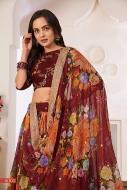 LOTUS VOL - 1 6002 MAROON party wear lehenga wholesaler in mumbai