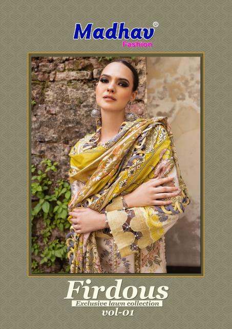 Madhav Firdous Vol-01 – Karachi Dress Material - Wholesale Catalog