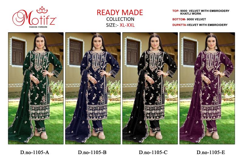 Motifz 1105 ABCD  Embroidery khatli Salwar Kameez Wholesale catalog