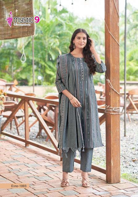 MYSTIC 9 Liza Vol 1 Cotton Handloom Fabric Kurti Wholesale Catalog