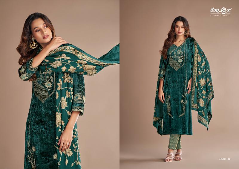 Omtex Ritha Vol 15 Pure Viscose Velvet with embroidered Salwar Kameez Wholesale Catalog