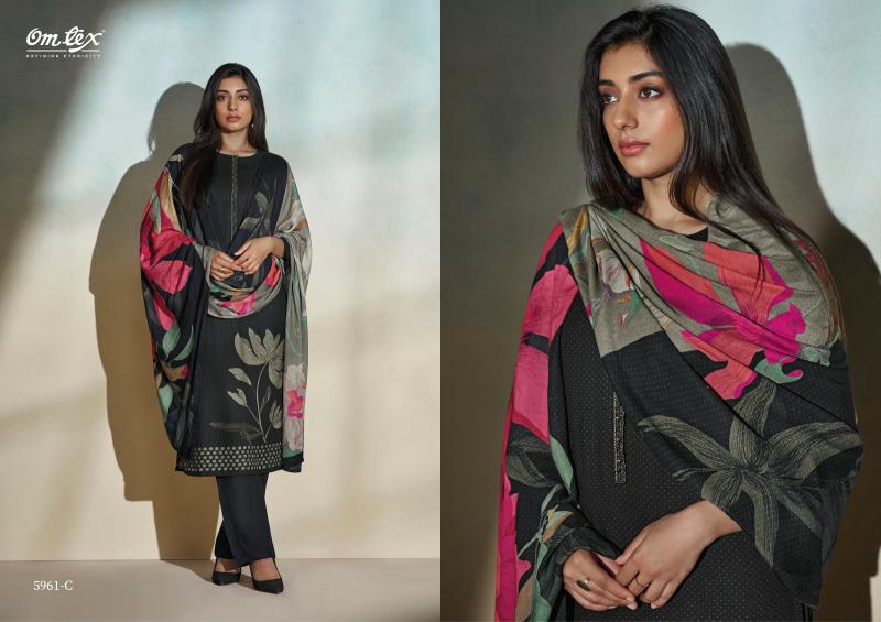 Omtex Zelenia Pure Pashmina Digital Print Salwar Kameez Wholesale Catalog