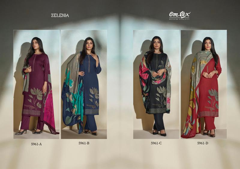 Omtex Zelenia Pure Pashmina Digital Print Salwar Kameez Wholesale Catalog