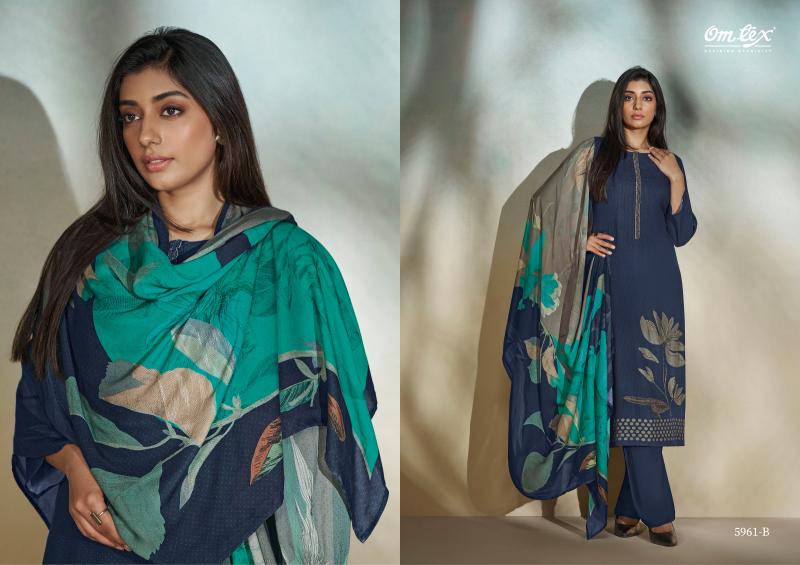 Omtex Zelenia Pure Pashmina Digital Print Salwar Kameez Wholesale Catalog