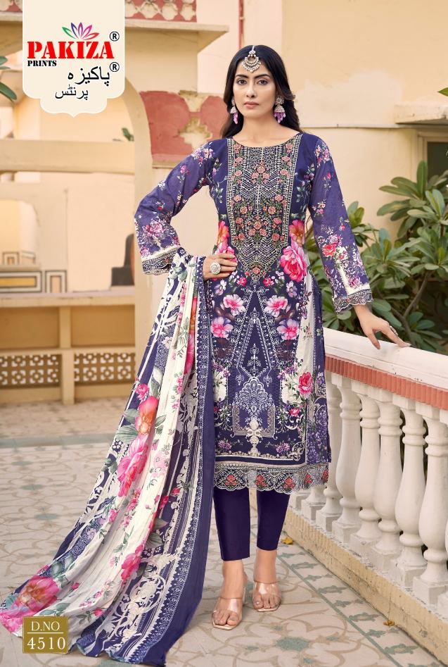 Pakiza Haniya Hiba 45 pakistani lawn cotton dress material wholesale india